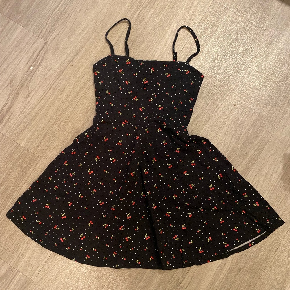 Forever 21 Cherry Mini Dress in Black